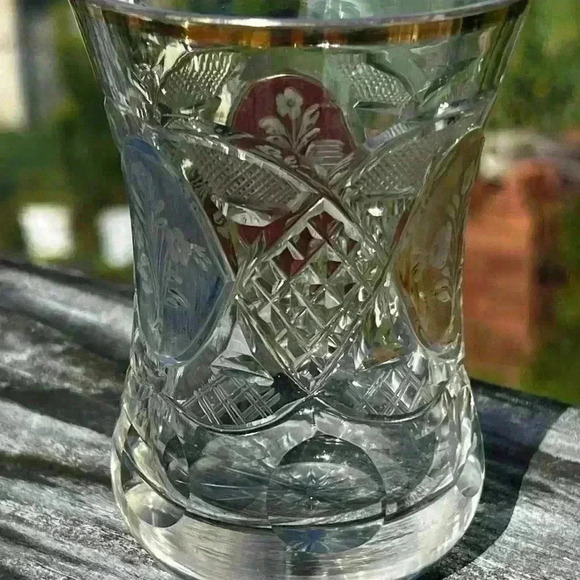 3.5 oz. Turkish "ARMUD" Tea Glass 100 ml, Crystal Glass - Picture 3 of 5